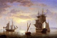 Lane, Fitz Hugh - Ships in a Harbor, Sunrise